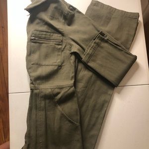 UO Olive Zippered Jumpsuit Emory Lane